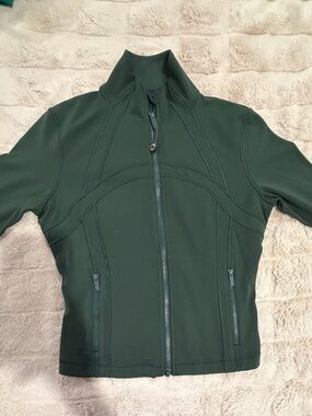 lululemon athletica Forest Green Zip-Up Bomber Jacket